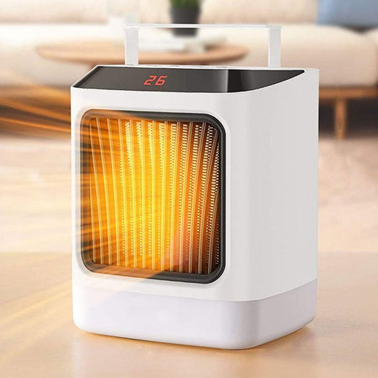 Space Heater, Ptc Ceramic Heater with Thermostat, Mini Portable Heater with 6h Timer for Bedroom, Office and Indoor Use