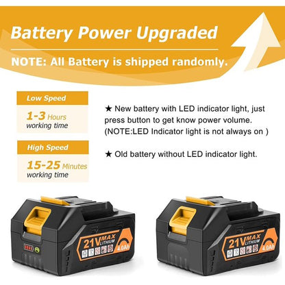 Cordless Leaf Blower, 21V 320 CFM 150 MPH Electric Leaf Blower with Battery and Charger for Dust, Snow Debris, Yard, Work Around The House