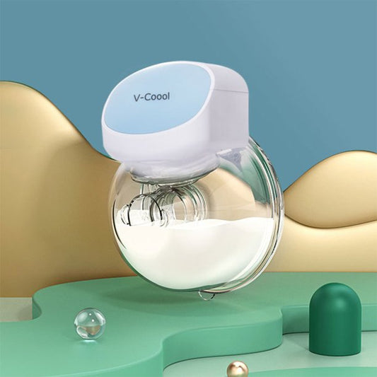 Vinmall Electric Breast Pump, Wearable Hands-Free Portable Breast Feeding Breast Pump, Spill-Proof Ultra-Quiet Pain-Free Breast Pump With 2 Mode And 5 Levels, Blue, 0.94inch And1.06inch Flange, J340