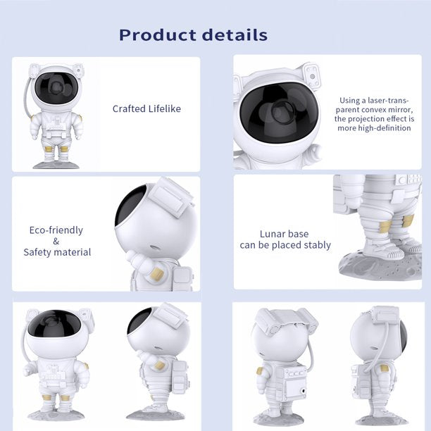 Kids Star Projector Night Light with Timer and Remote Control, Astronaut Nebula Galaxy Night Light Projector with 360°Adjustable Design for Children Adults Baby Bedroom, Study Room and Game Room