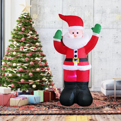 6 Feet Christmas Inflatables,Lighted Santa Claus Blow Up Indoor Outdoor Xmas Decor Lawn Yard Garden Decoration