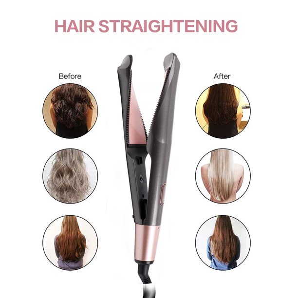 Hair Straightener Curling Iron 2 in 1,Xpreen Tourmaline Ceramic Twisted Flat Iron Beauty Hair Tools,Adjustable Temp, LCD Digital Display