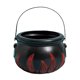 Halloween Cauldron Witch Pot Aluminum Mist Maker Fogger Candy Holder with RGB LED Lights
