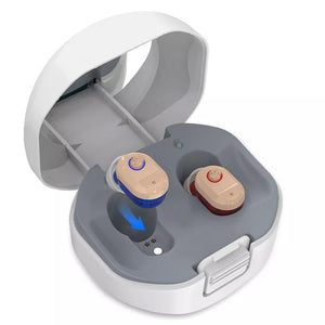 Rechargeable Hearing Aids for Ears, TWS Hearing Amplifiers for Seniors Sound Amplifier Devices with Charging Box