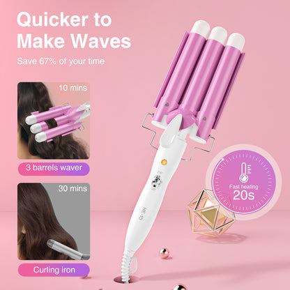 Hair Curling Iron 3 Barrel