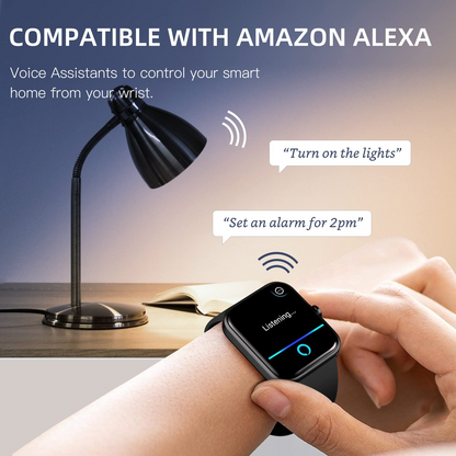 Doosl Smart Watch 1.69" Touchscreen Sport Watches Fitness Tracker for iPhone Android, Black