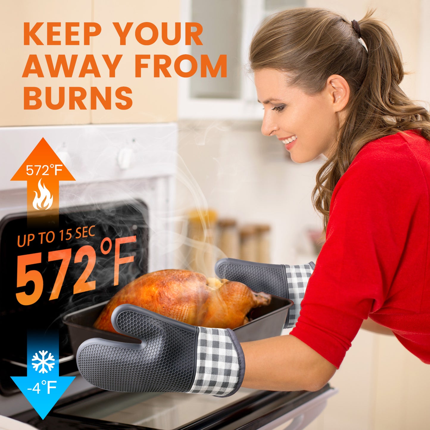 Kitchen Mittens Thick Insulation Gloves