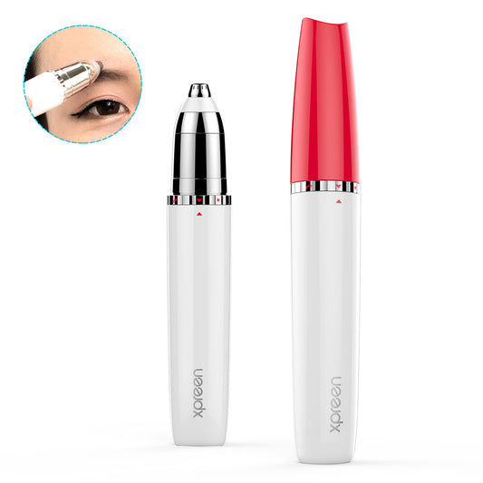 iFanze Facial Hair Remover for Women, USB Rechargeable Painless Hair Eyebrow Trimmer, IPX6 Waterproof, Built-in LED Light, Portable Flawless Electric Epilator for Cheeks, Chin, Upper Lip & Arms