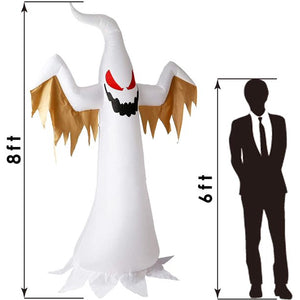 Halloween Inflatables Ghost Decorations, Vinmall Build-in LEDs Ghost Decorations, for Outdoor Yard Garden