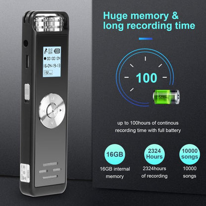 Digital Voice Recorder, Audio Recorder with Playback, Dictaphone with USB Rechargeable, MP3, Voice Activated Recorder for Meetings Lectures Interviews Classes