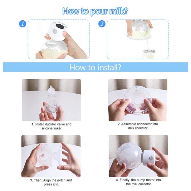 Hands Free Breast Pump Electric iFanze Wearable Breastfeeding Pump, 2 Modes & 9 Levels, Spill-Proof Pain Free Quiet Milk Extractor, 24mm, Double
