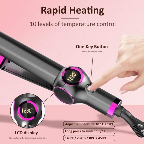 Twist Straightening Curling Iron, Ifanze 2 in 1 Straightener And Curling Flat Iron with Adjustable Temp, Long-Lasting Twist Styling Iron for All Hair Types
