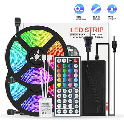 LED Strip Light 32.8ft RGB Color Changing,300 LEDs with Remote
