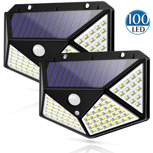 Wireless IP65 Waterproof Heatproof Solar Motion Sensor Lights Security Lights for Porch Garden, Patio, Fence, 2 Packs