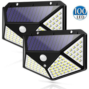 Wireless IP65 Waterproof Heatproof Solar Motion Sensor Lights Security Lights for Porch Garden, Patio, Fence, 2 Packs