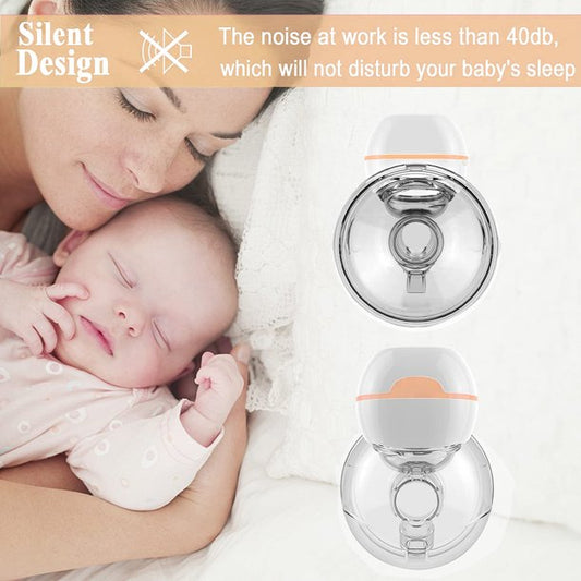 Vinmall Wearable Electric Breast Pump, Hands-Free Portable Breast Pump, Silent, 3 Modes, And 9 Levels Adjustment, LCD Display, USB Rechargeable, (21/24 /28 Mm Flange), 2pack, J4