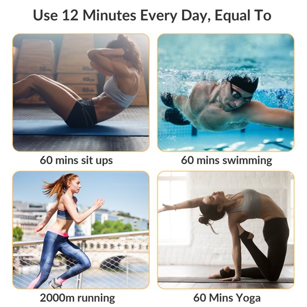 ABS Stimulator, JoRocks 6 Modes EMS Electrical Muscle Toner Portable Fitness Workout Equipment for Men Woman