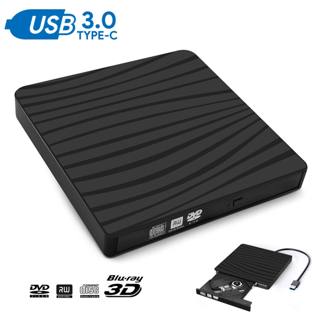 Ifanze External DVD Drive,Portable Mobile External Drives DVD-RW Writer/Burner/Rewriter ROM Drive, Perfect for Mac OS/Win7/Win8/Win10/Vista PC Desktop lapto P