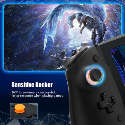 Wireless Controller for Nintendo Switch Handheld Mode, Ergonomic Grips and JoyPad Pro, Supports Motion Control and Dual Shock, Compatible with All Games of Switch
