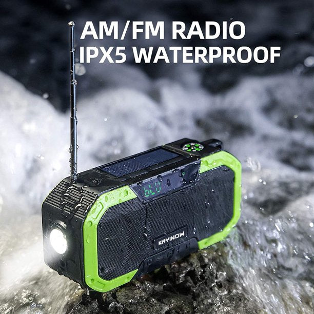 vinsic Emergency Radio, 5000mAh Hand Crank Solar Weather Radio, NOAA/AM/FM Portable Radio with LED Flashlight&Reading Lamp, USB Cell Phone Power Charger, SOS Alarm for Home, Camping&Survival