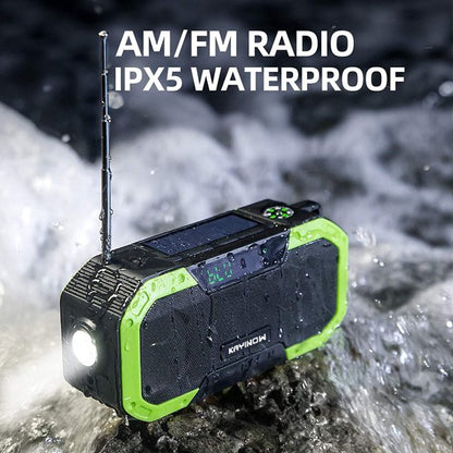 vinsic Emergency Radio, 5000mAh Hand Crank Solar Weather Radio, NOAA/AM/FM Portable Radio with LED Flashlight&Reading Lamp, USB Cell Phone Power Charger, SOS Alarm for Home, Camping&Survival