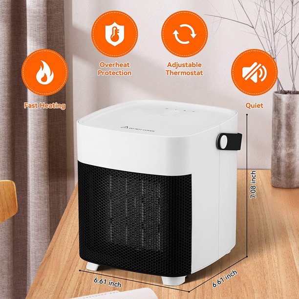 Space Heater, 1500W Electric Heaters Indoor Portable with Thermostat, Portable Heater with for Bedroom, Office and Indoor Use
