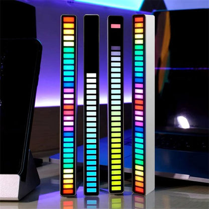 LED Music Light Sound Control Pickup Rhythm Lights RGB 32 LEDs for Gym Bar Party Decoration