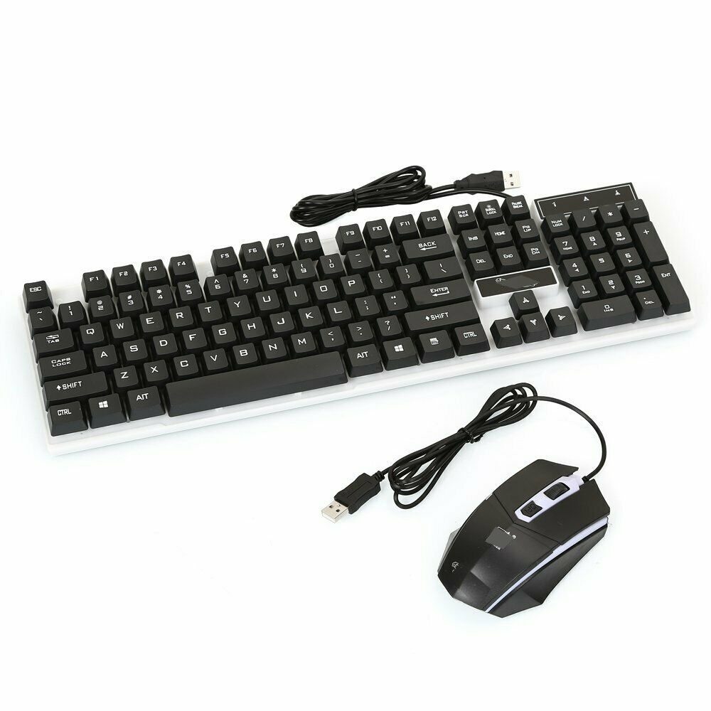 Gaming Keyboard And Mouse Set Rainbow LED Wired USB Keyboard And Mouse For PC PS3 PS4 Xbox One and 360