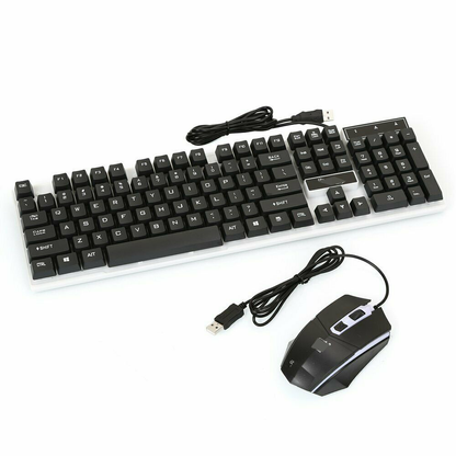 Gaming Keyboard And Mouse Set Rainbow LED Wired USB Keyboard And Mouse For PC PS3 PS4 Xbox One and 360