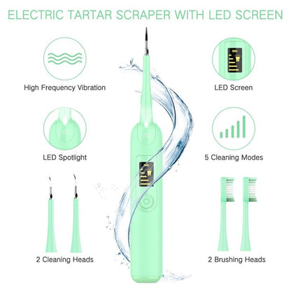 iFanze Teeth Stain Remover,Electric Dental Calculus Remover,High Frequency Vibration Tartar Scraper Teeth Cleaning Scraper Remover,USB Rechargeable with 5 Adjustable Modes,Pink