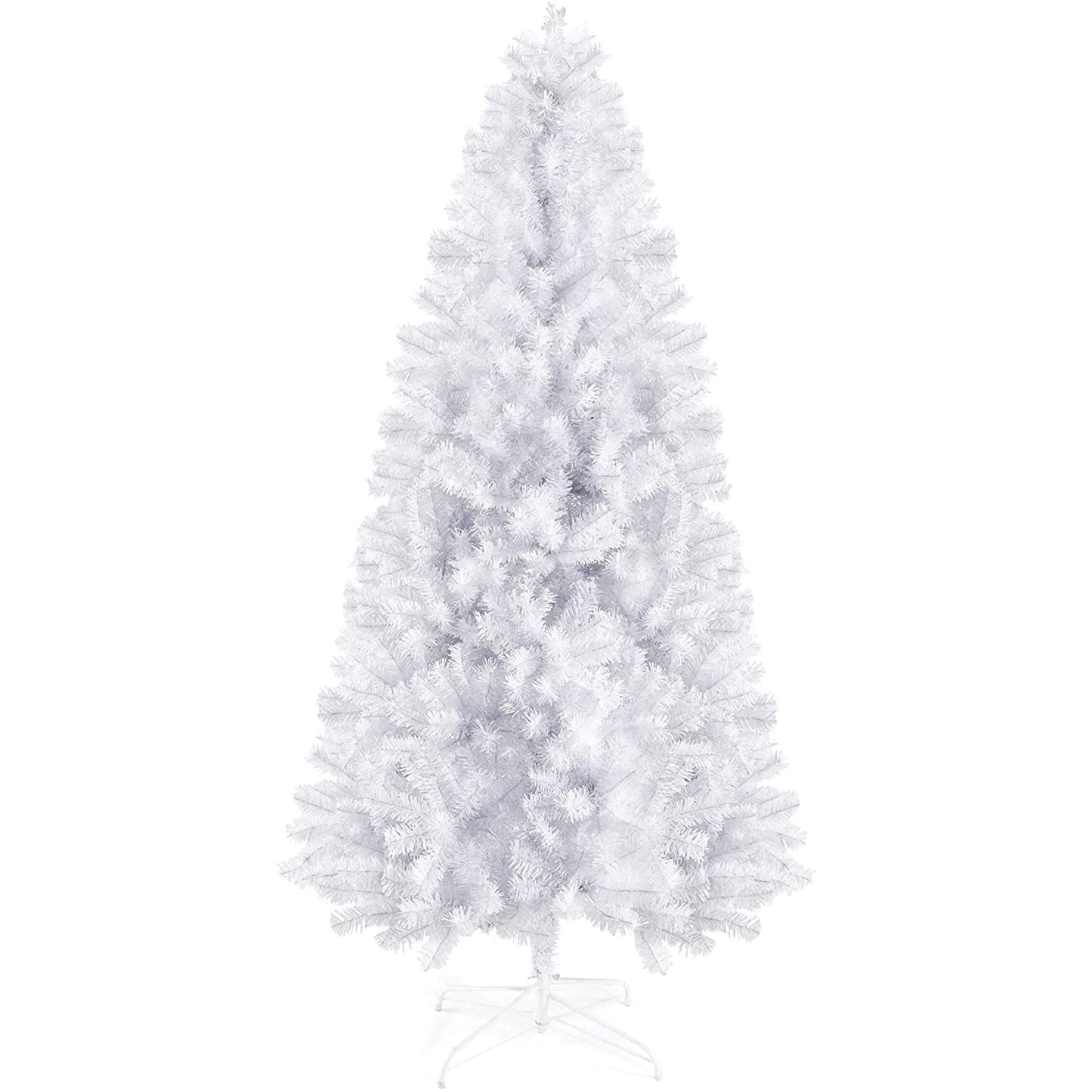 Melliful 7 ft Pre-Lit Christmas Tree, Artificial Christmas Trees with 1200 Tips for Home, Office, Party Holiday Decoration, White