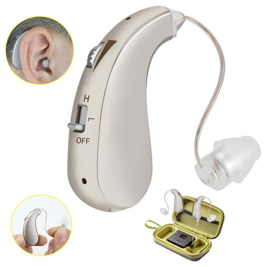 iFanze (2 Pack) Amplifier Devices for Seniors, Modern and Fashion Designed Adjustable Tube to Fit Both Ears, Silver