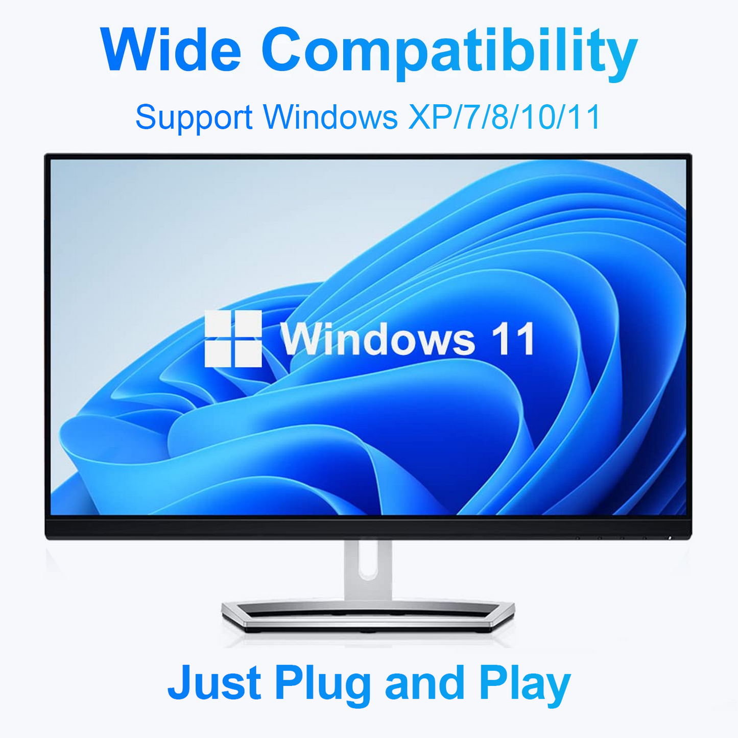Drive Free USB WiFi Adapter, USB 3.0 1300Mbps 2.4G/5G Dual Band Wireless Adapter WiFi Dongle Network Adapter for Desktop PC Laptop, Compatible with Windows 11/10/8/7/XP
