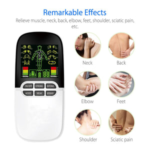 TENS Unit Muscle Stimulator for Pain Relief Therapy, Dual Channels Electronic Pulse Massager EMS Deivce with 4 Electrode Pads