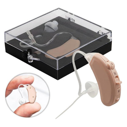 Hearing Aids for Ears, with Digital Layered Noise Cancelling, Personal BTE Hearing Assist for Seniors with A13 Batteries (for Left Ear)