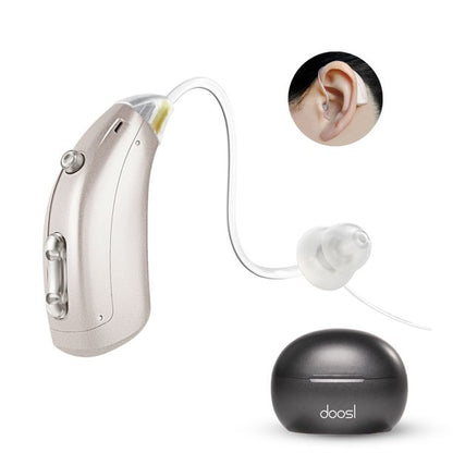 Hearing Amplifier for Seniors, Doosl Rechargeable Hearing Aids with Noise Reduction, Sound Amplifiers with Portable Charging Box