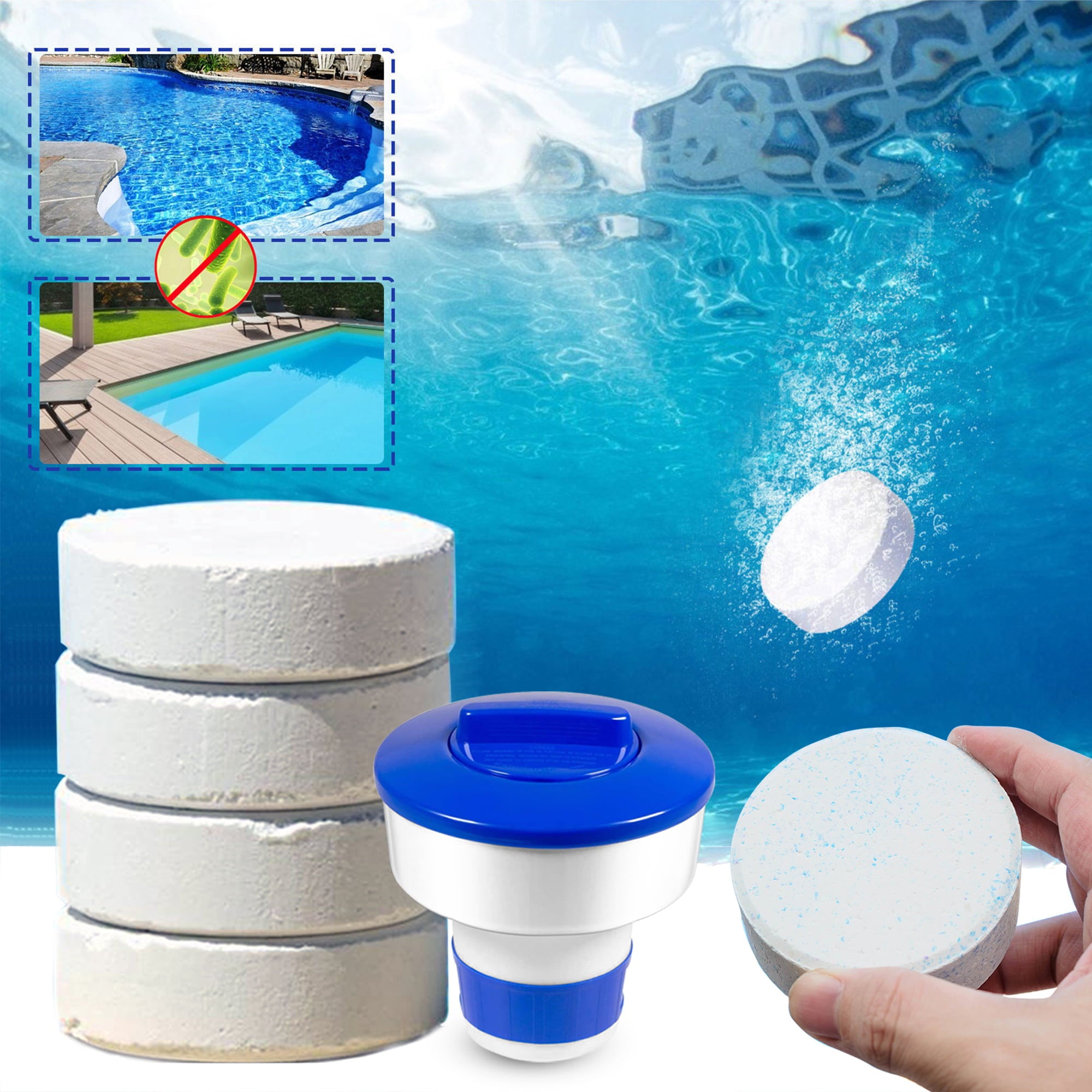 Melliful 3 inch Chlorine Tablets for Swimming Pools, 2.6 lb