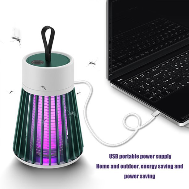 Vinmall Bug Zapper, Electric Mosquito Zapper for Indoors, Wireless UV Killer for Mosquitos, Insects, Flies and Gnats, Portable Mosquito Eradicator for Home, Electronic Light Bulb Lamp Included