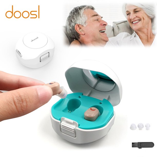 Doosl Hearing Aids for Seniors, Mini Invisible Rechargeable Hearing Amplifier to Aid Hearing with Noise Cancelling for Adults or Seniors Volume Control