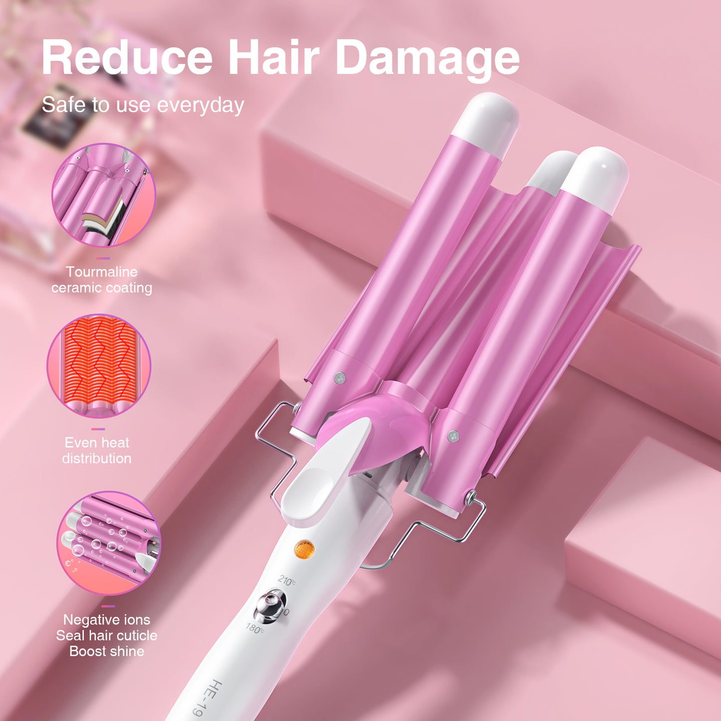 Hair Curling Iron 3 Barrel