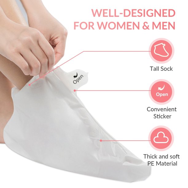 Xpreen Foot Peel Mask 2 Pack,Baby Soft Exfoliating Peeling Foot Mask for Dry Cracked Feet, Dead Skin Callus Remover- Peach Scented