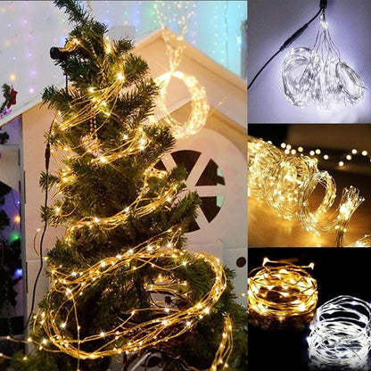 Cooseas Firefly Bunch Lights with Remote Control, 20 Strands 400 LED Fairy Copper Wire Waterproof String Lights, Flashing Light Strip Outdoor Garden Christmas Decor (Warm White)