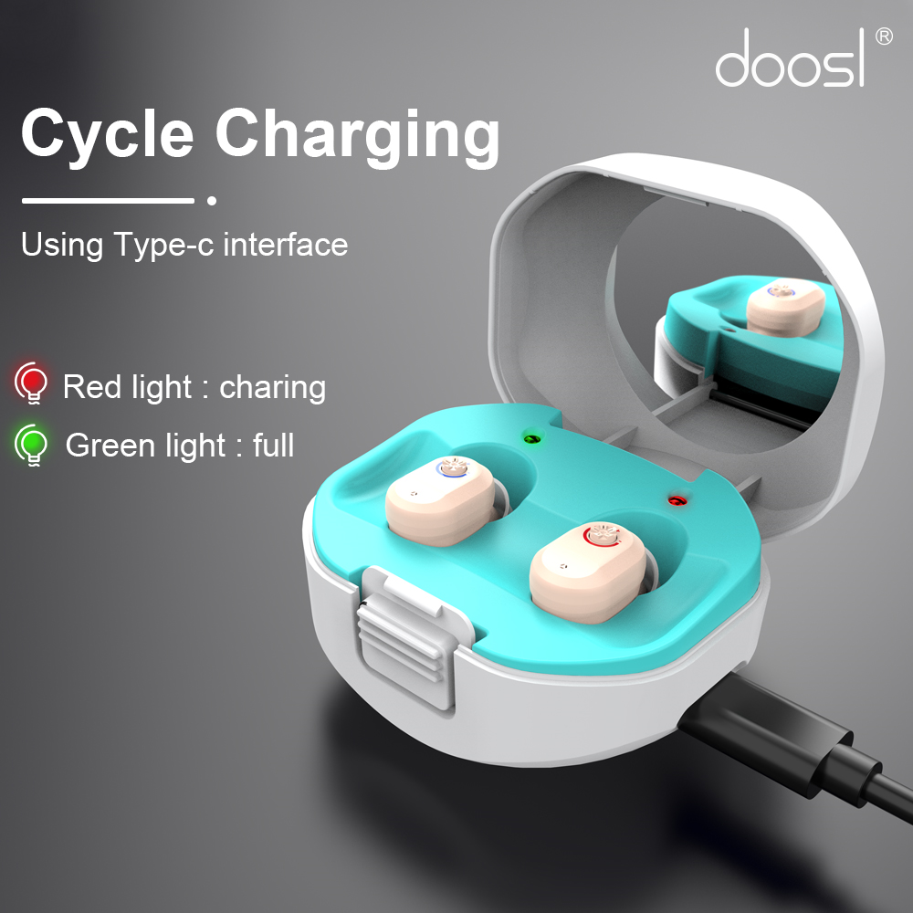 Aid Digital Personal Sound Amplifier Devices, BTE Ear Assist Devices Earing Aids with Ears Noise Consuling, Rechargeable for Adults Hearing Loss, 2 Pcs