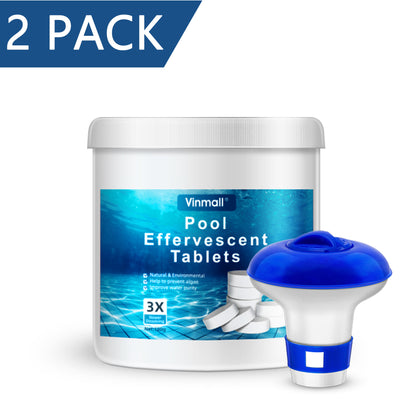 Chlorine Tablets for Pool Cleaning, Long Lasting Pool Chlorine Chemical, 180 Pcs