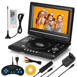 Portable DVD Player 8.5" HD Swivel Screen Rechargeable Battery DVD Player for Car