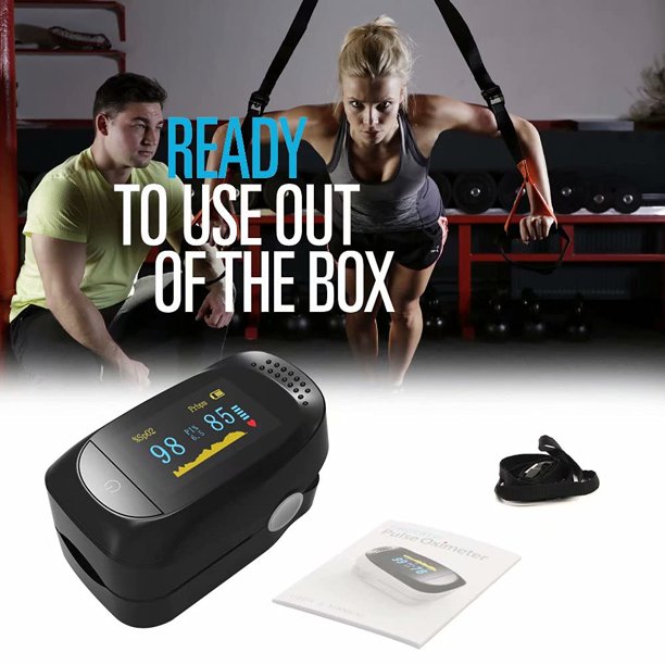Vinmall Fingertip Pulse Oximeter Machine with Dual Color OLED, SpO2 Oxygen Levels, Heart Rate, Perfusion Index Monitor