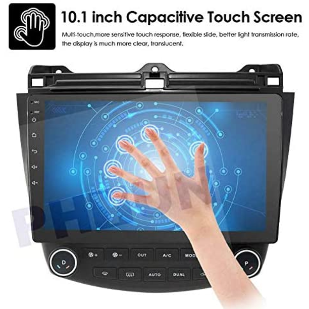 Android Honda Accord Car Stereo Android 10.1 Car Radio 10 inch Capacitive Touch Screen High Definition GPS Navigation Bluetooth Head Unit for Honda Accord 7th 2003 2004 2005 2006 2007