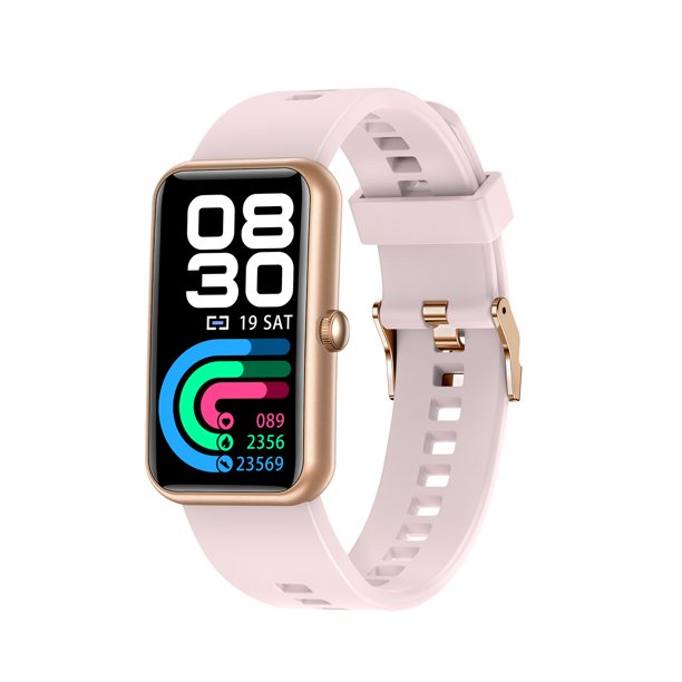 Smart Watch, 38mm, IP67 Waterproof, Fitness Smartwatch for Android and IOS, Built-in GPS Health Tracker Watch with Heart Rate Monitor Sleep Tracking, Pink