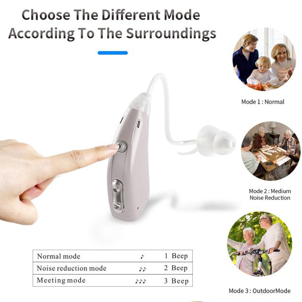 Doosl Hearing Aids for Ears,Rechargeable Hearing Aids For Seniors,Audio Sound Amplrifie For Ears Devices With Volume Control for Both ears