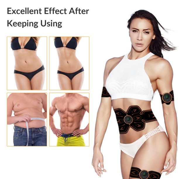 ABS Stimulator, JoRocks 6 Modes EMS Electrical Muscle Toner Portable Fitness Workout Equipment for Men Woman